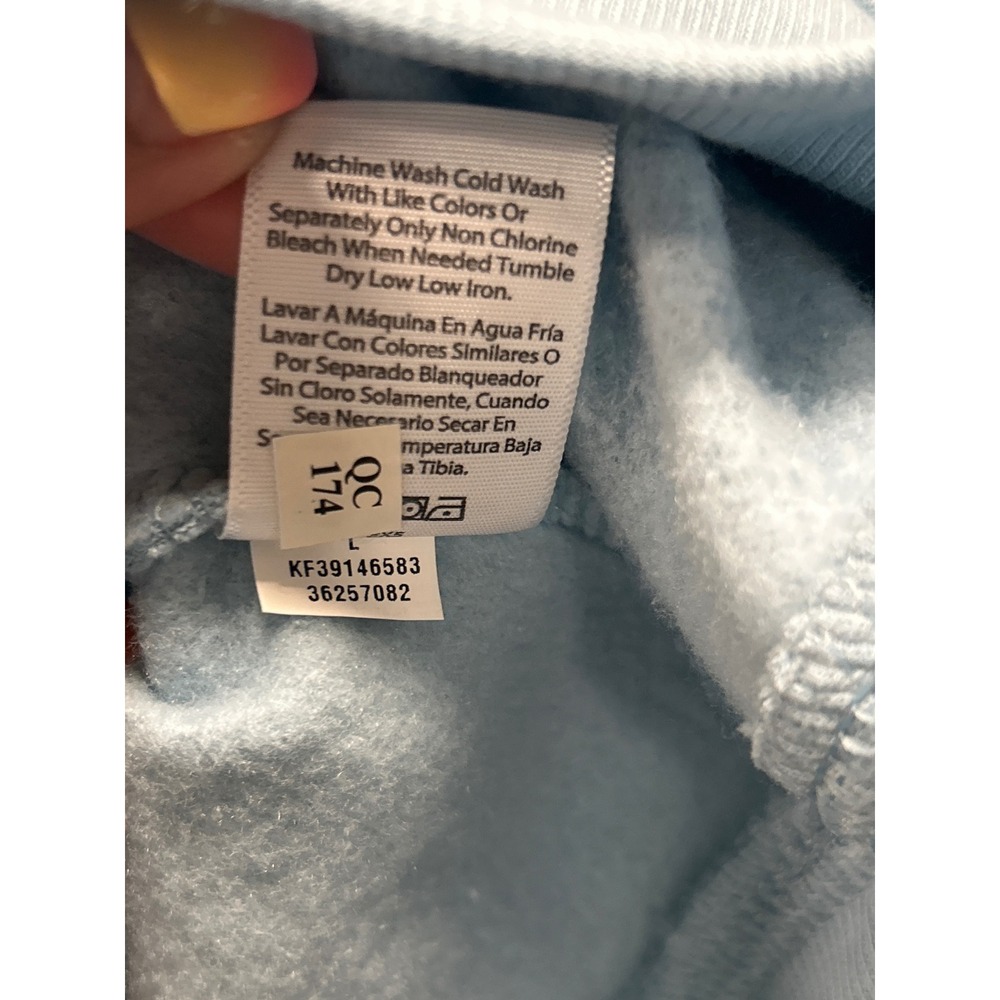 Athletic Works Hooded Fleece Zip Up Mens L Blue Presence NEW Full Zip Sweatshirt - Picture 6 of 8